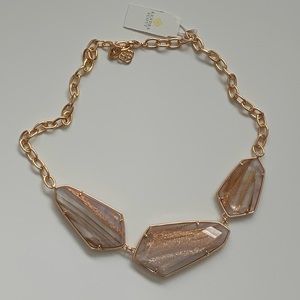 KENDRA SCOTT Violet Statement Necklace in Rose Gold